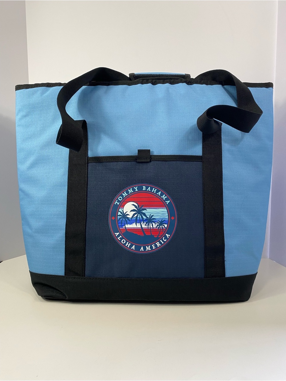 Tommy Bahama Blue Insulated Thermal Cooler Tote Bag 20" X 16"